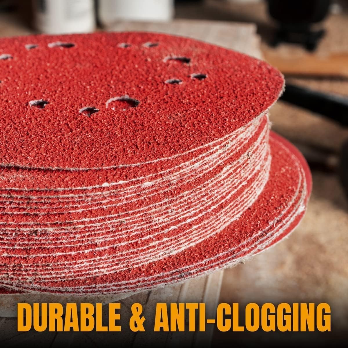 40 Grit Hook and Loop 6-Inch Sanding Discs – 25 Pack for Woodworking
