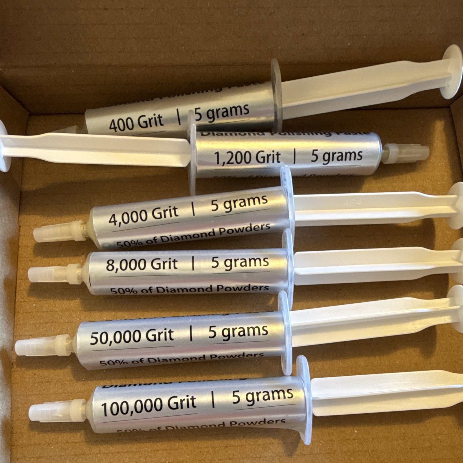SCOTCHEN Diamond Polishing Paste Syringe set – variety of sizes