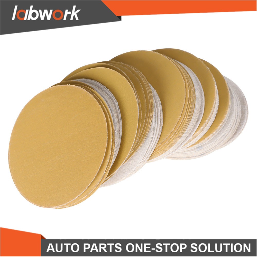 Labwork Sanding Disc NO-Hole Hook & Loop Grit 320 Sand Paper 100 Pieces 5″