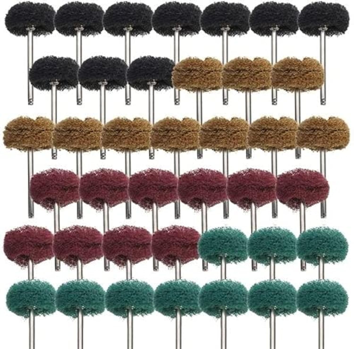 Rocaris 40 Pack 1 inch Abrasive Wheel Buffing Polishing Set for 1
