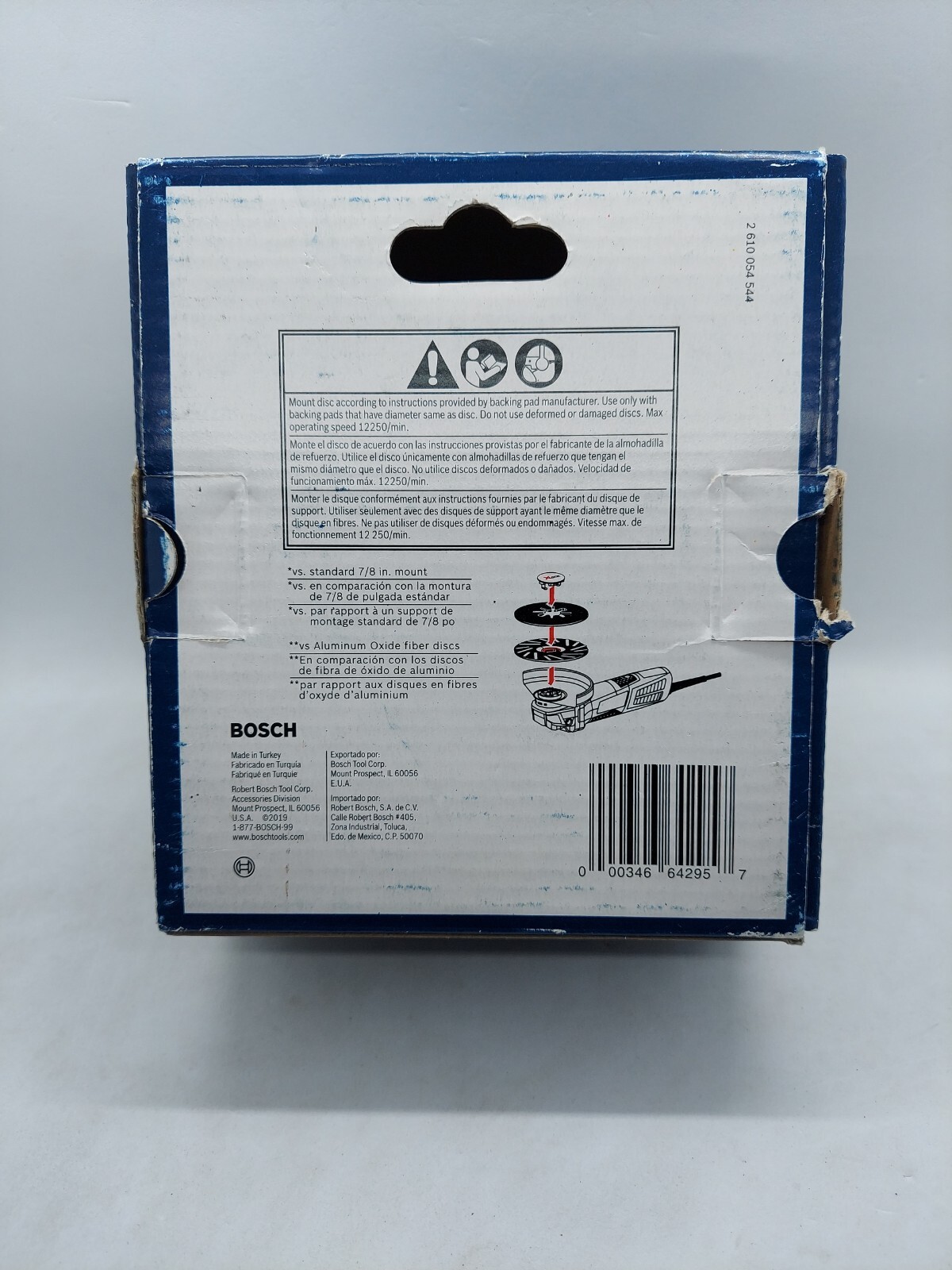 Bosch FBX524 Fiber Discs 5″ 24 Grit X Lock 25 Count