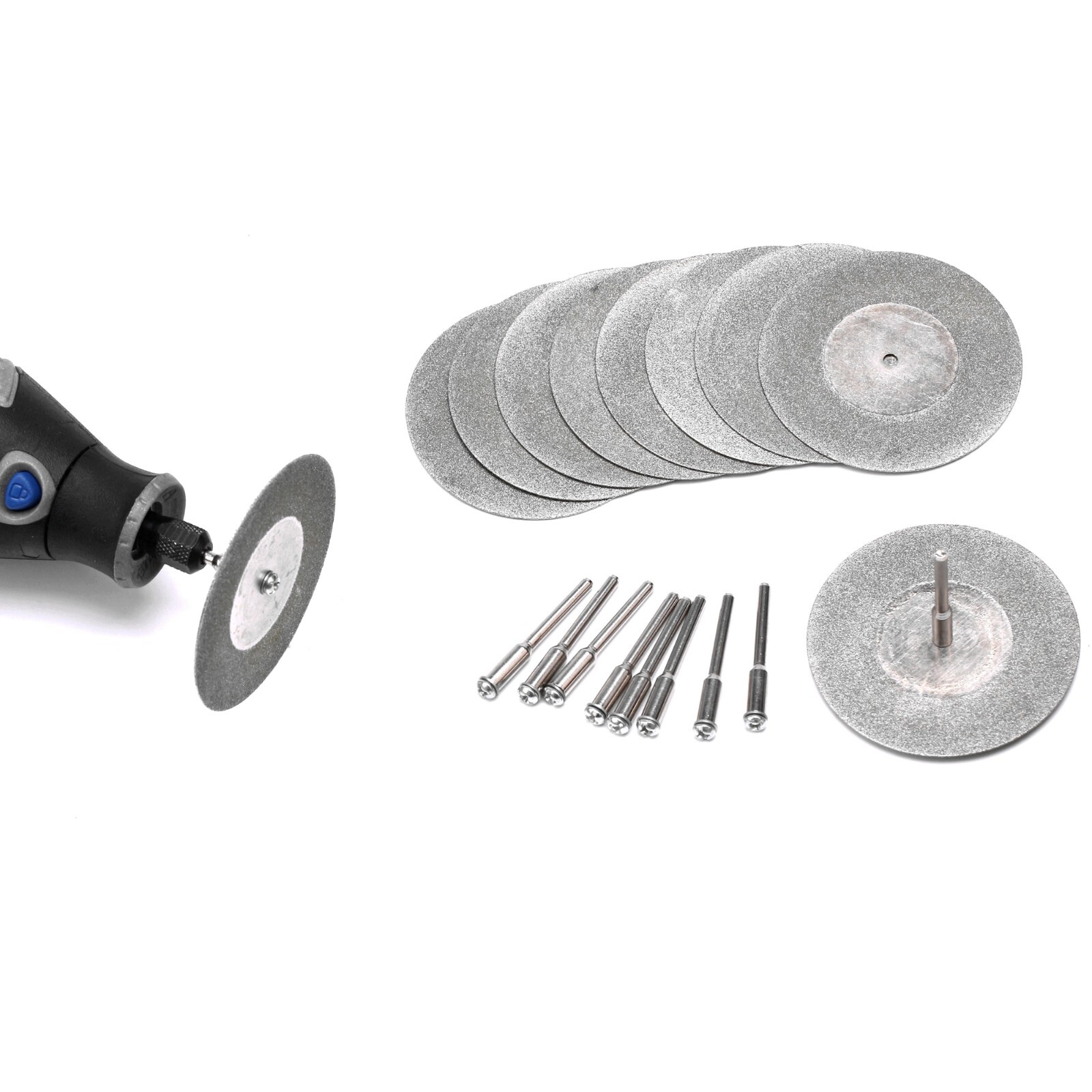 10 Pack 2-3/8″ 60mm Diamond Cut-off Wheels for Dremel Glass Tile Stone 1/8 Shank