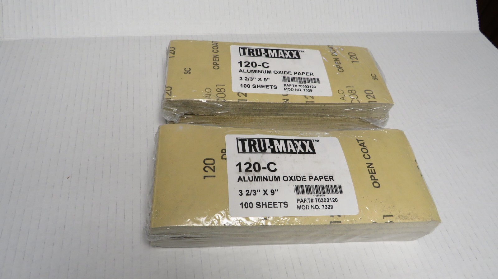TRU-MAXX 3-2/3″ X 9″ 120 GRIT SANDING SHEETS ** 200 PACK**