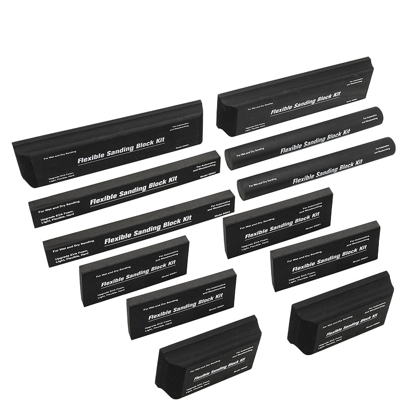 12x Flexible EVA Foam Sanding Block Kit Wet Dry for Automotive Body Wood Repair
