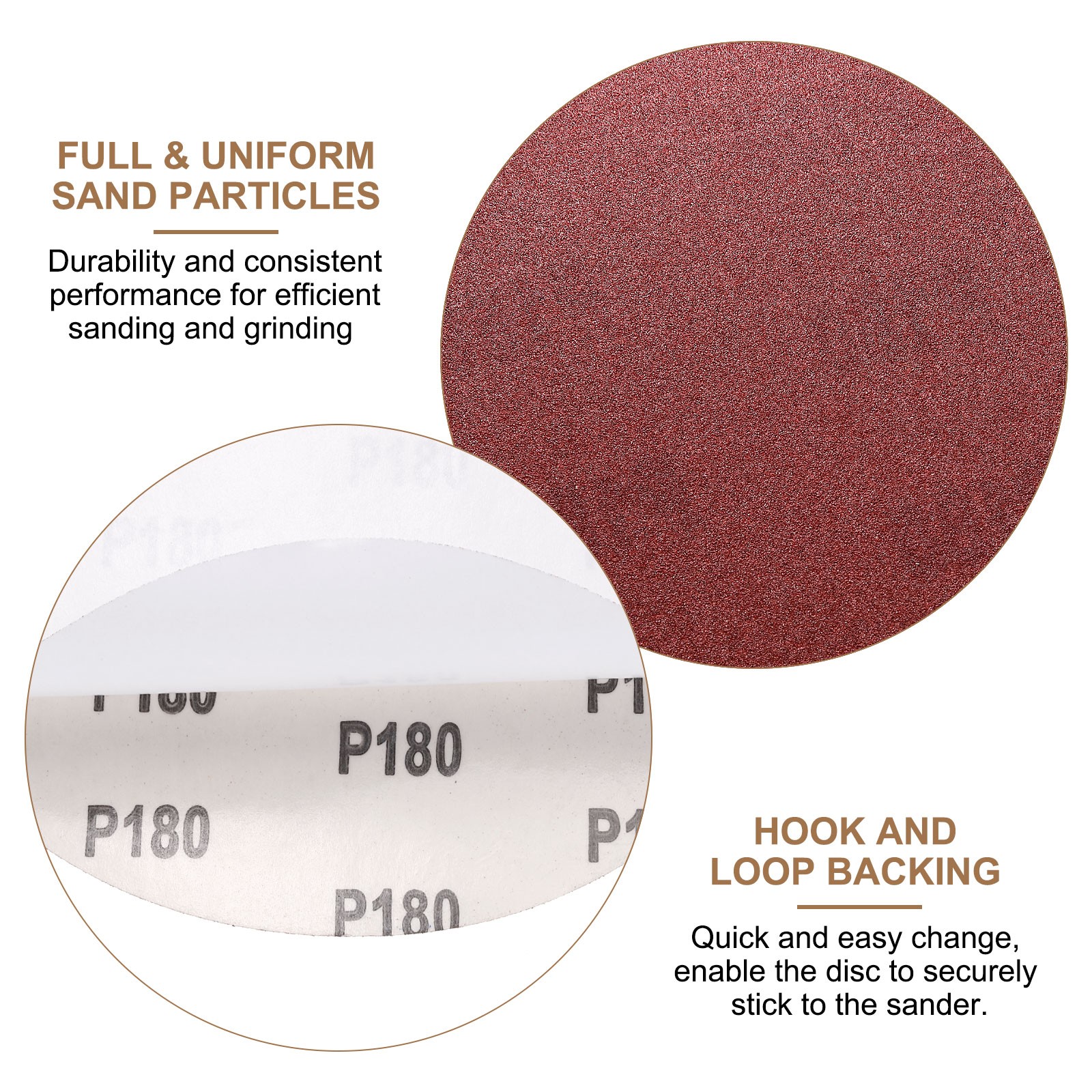 18pcs 8″ PSA Sanding Discs 80/100/120/180/240/400 Grits Sandpapers Self Adhesive