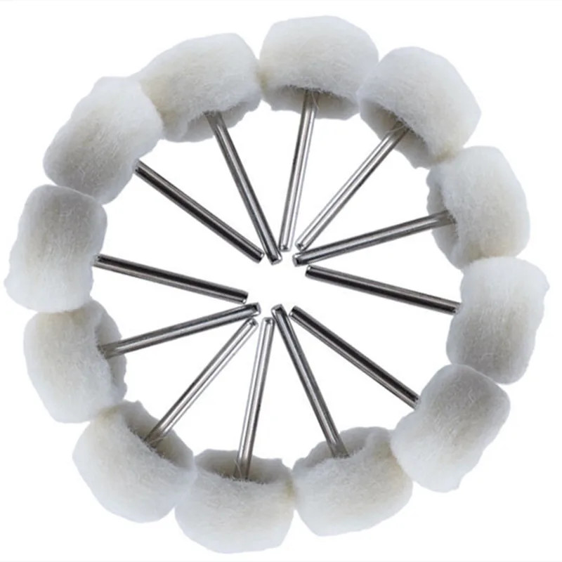 10Pcs 3mm Shank Mini Grinding Sanding Head Abrasive Disc Felt Buffing Whee – NEW