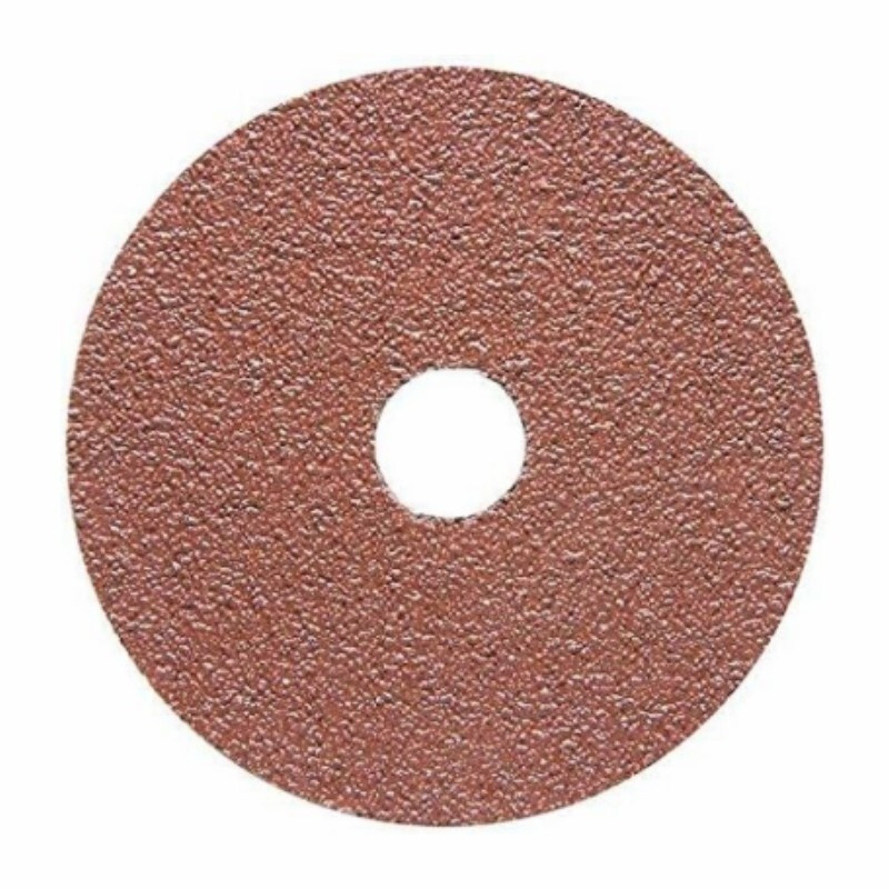 SATC 25PCS 5″ A/O Resin Fiber Disc Round Hole P16 24 36 60 80 120 Grit For Metal