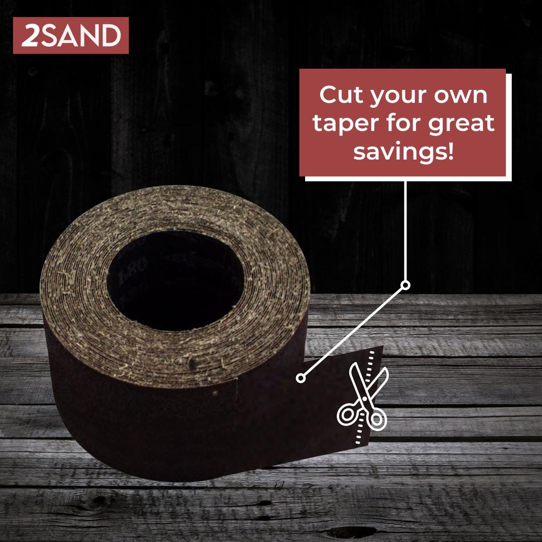 2SAND 4 in x 75 ft Aluminum Oxide Drum Sander Sandpaper Roll Choose Grit