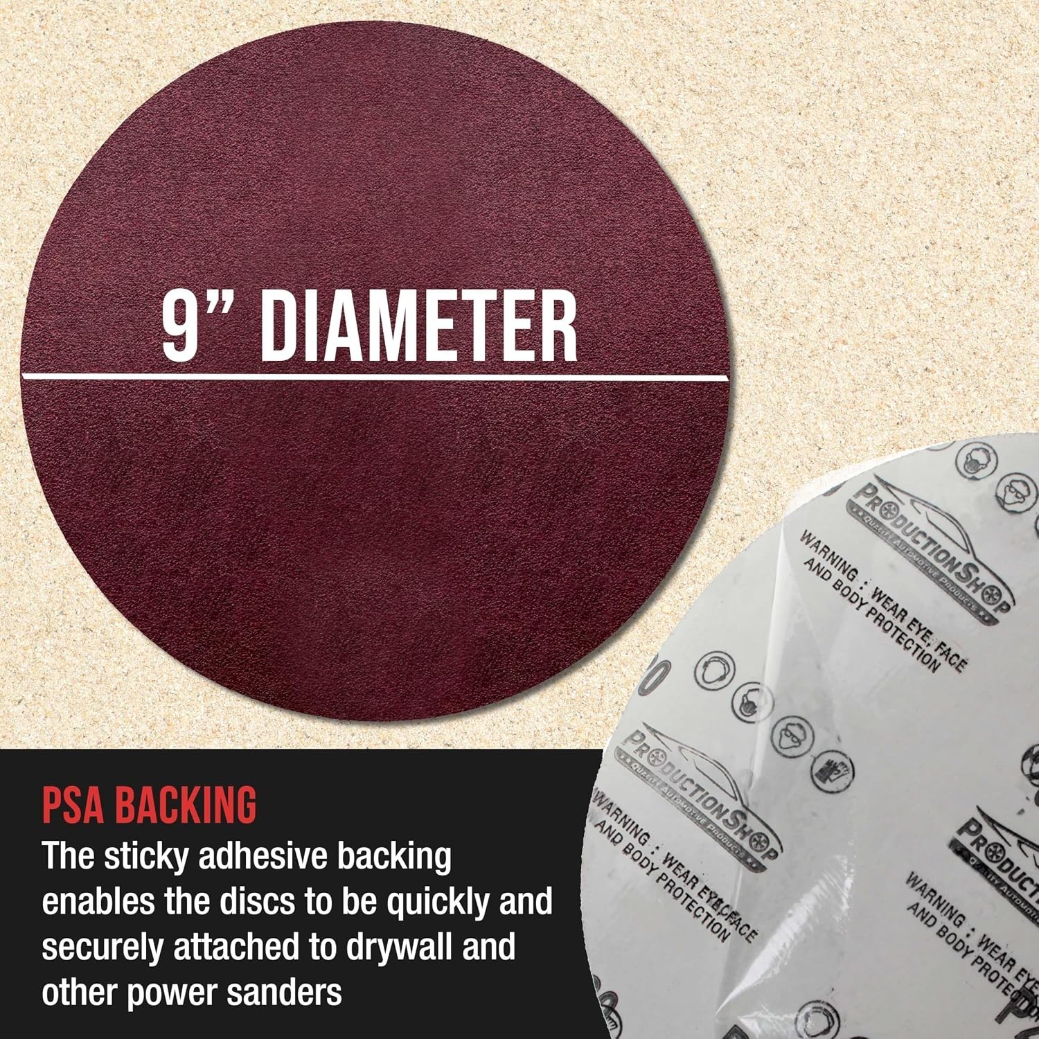 Sanding Discs 9 Inch Variety Pack 30pcs Grits 60 80 120 150 180 220 Auto Paint
