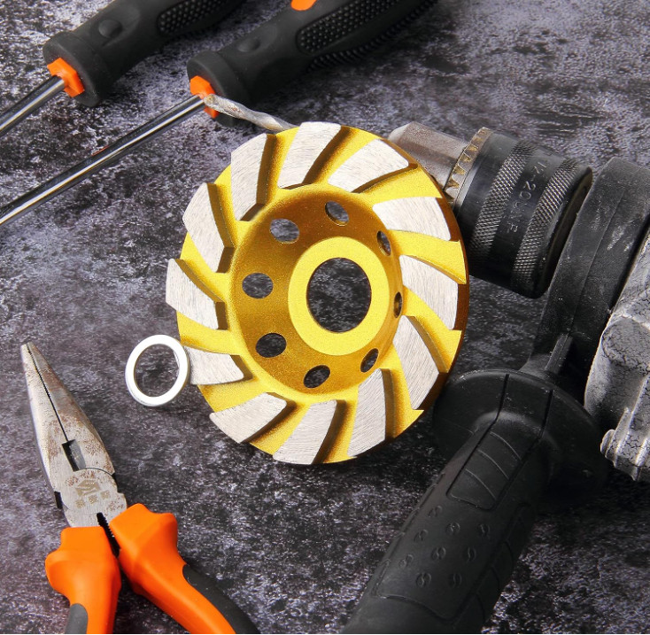 Pack 3 Muelas Diamantadas Copa 4″ Turbo 12 Segmentos para Hormigón