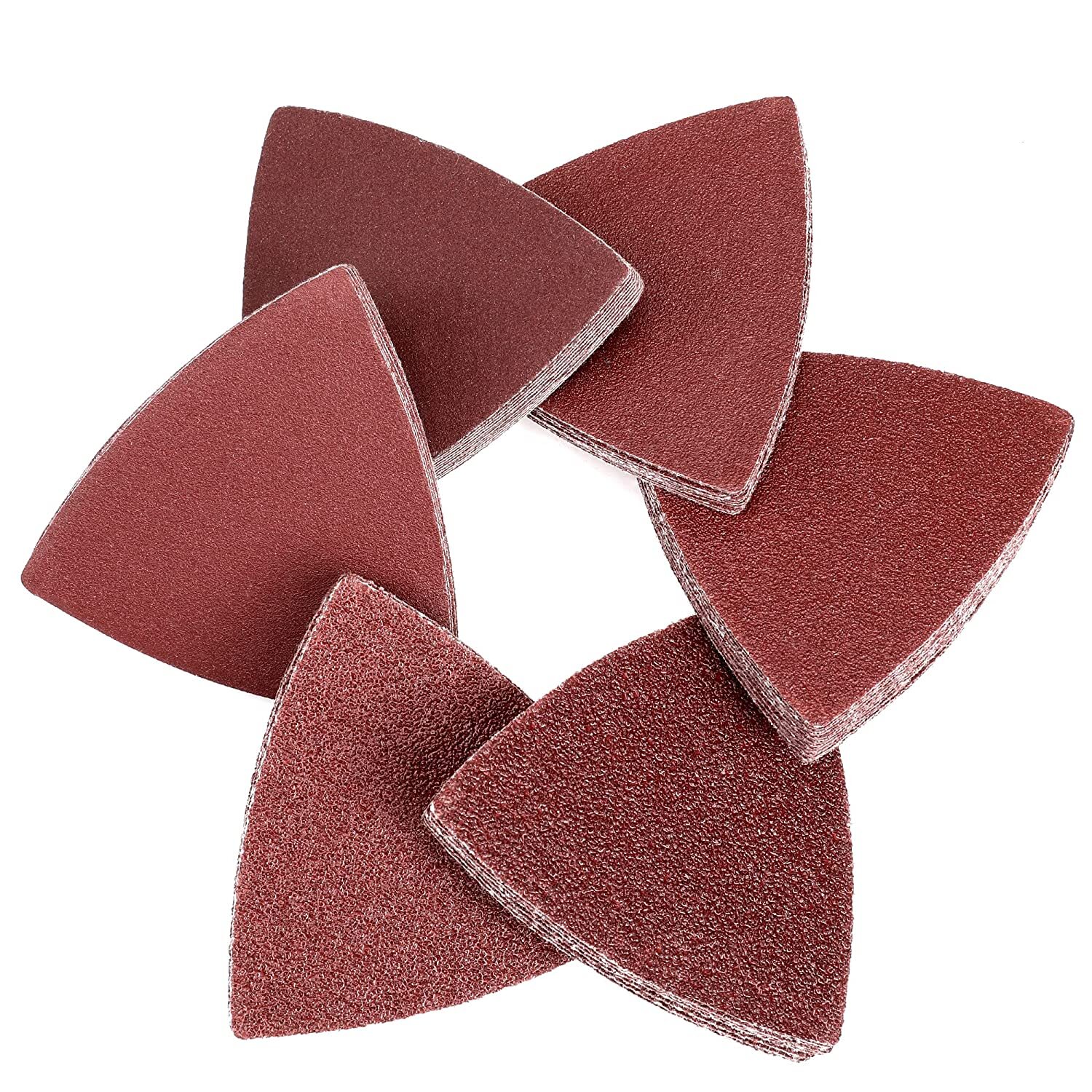 WORKPRO Triangle Sanding Pads 150PCS 3-1/8″ Hook Loop for Oscillating Multi Tool