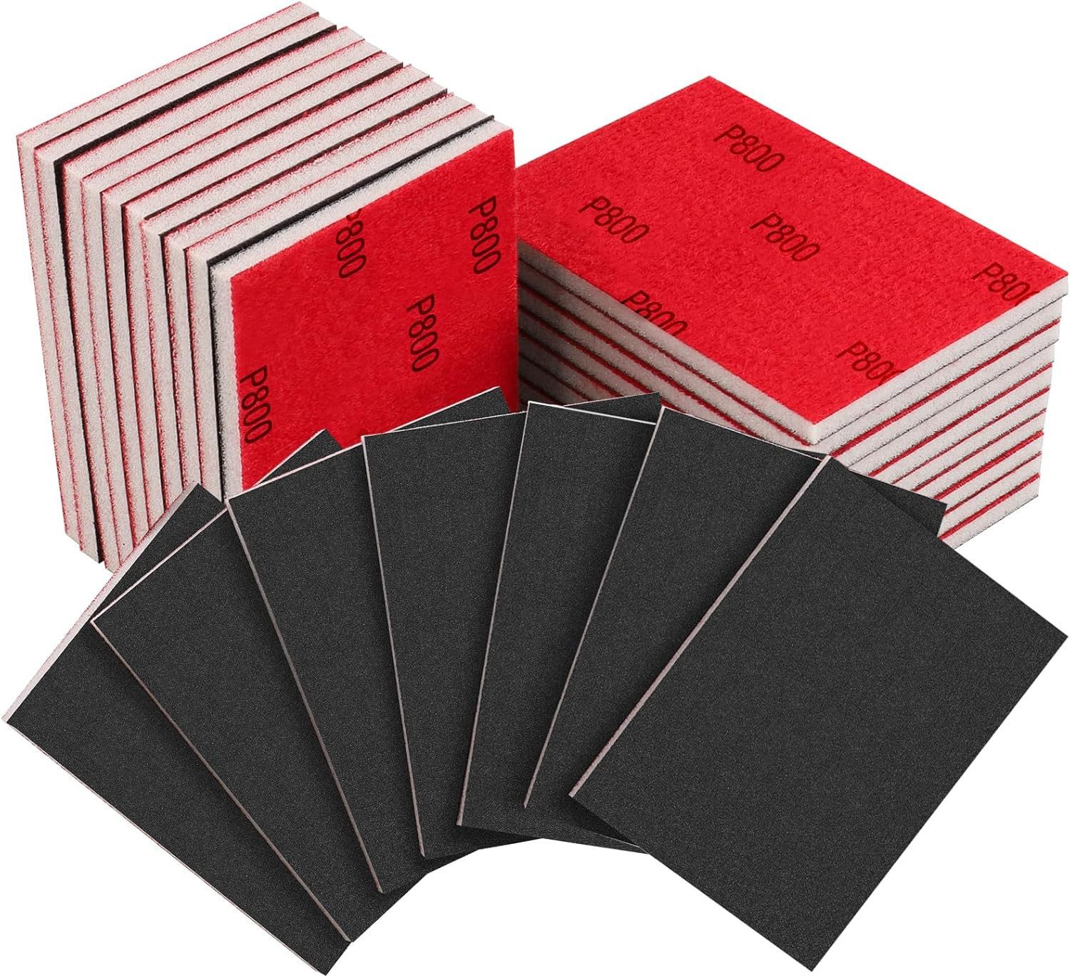 20PCS 3 x 4 Inch 800 Grit Sanding Sponge, Ultra Fine Sanding Sponges Pads, Soft