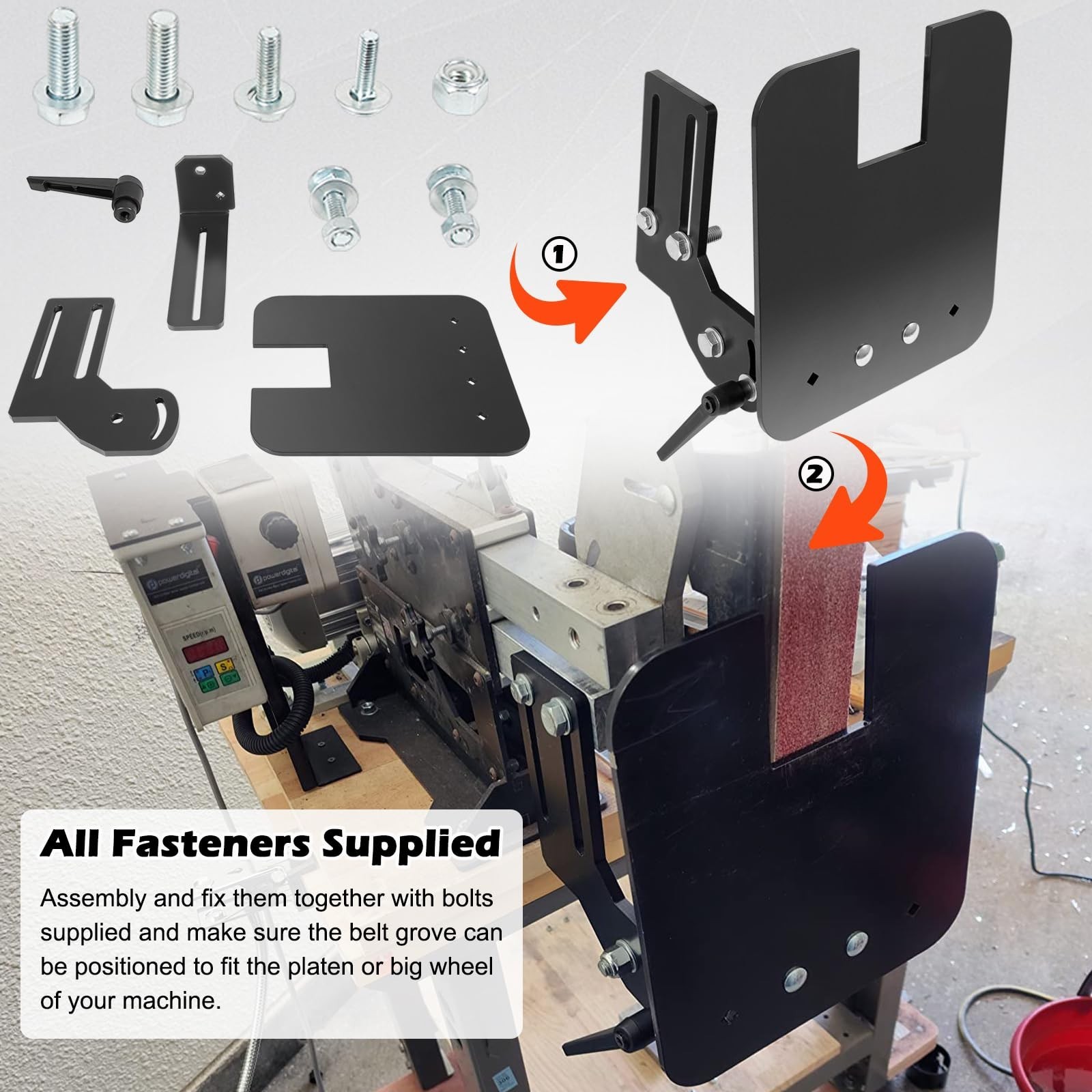 2×72″ Knife Bevel Grinding Jig Tool Rest OBM Belt Grinder Tilt Table Flat Platen