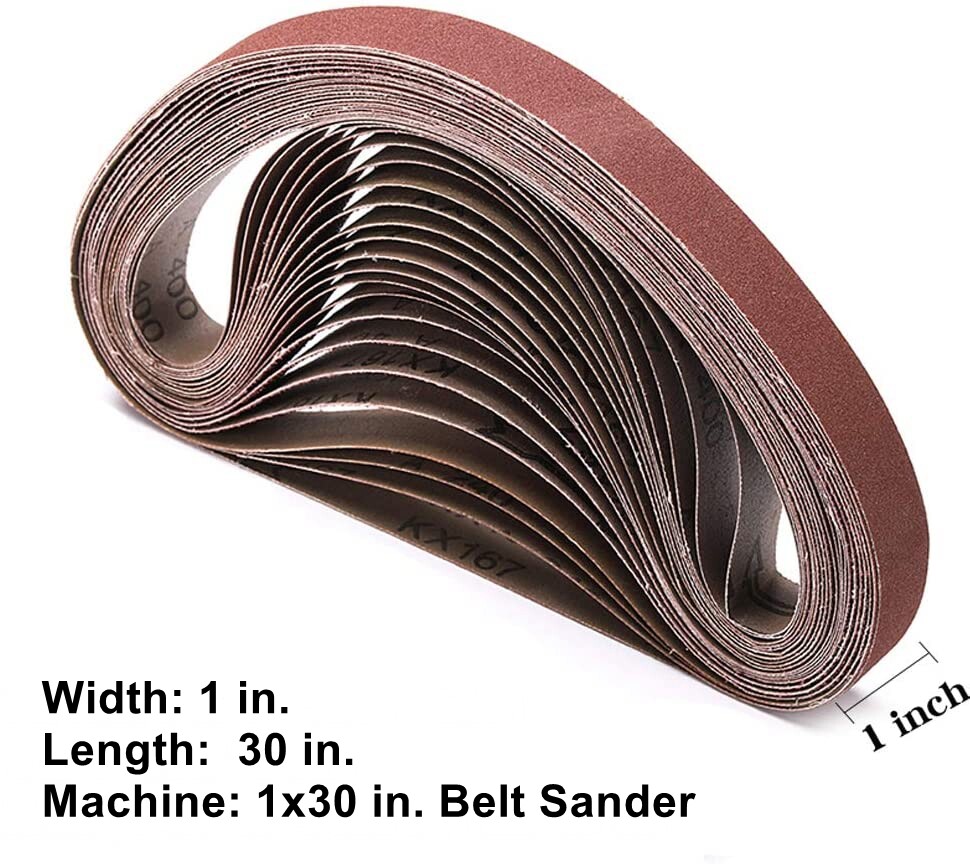 15PCS 1×30 in Sanding Belt 600 800 1000 Grit Sander Belts Knife Makers Polishing