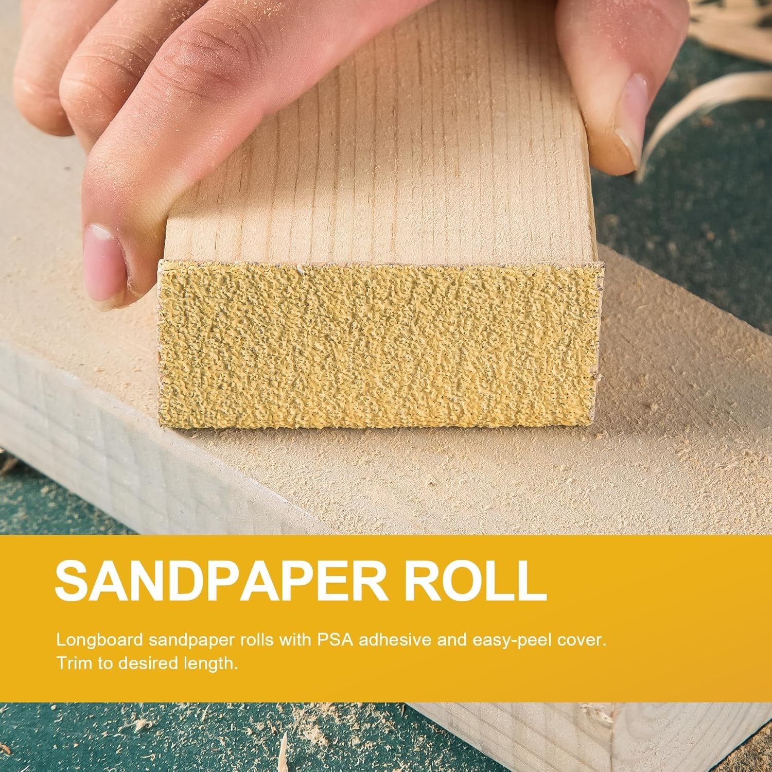 PSA Sandpaper Roll 80 Grit 2-3/4In X 20 Yards Self Adhesive Sticky Back Longboar
