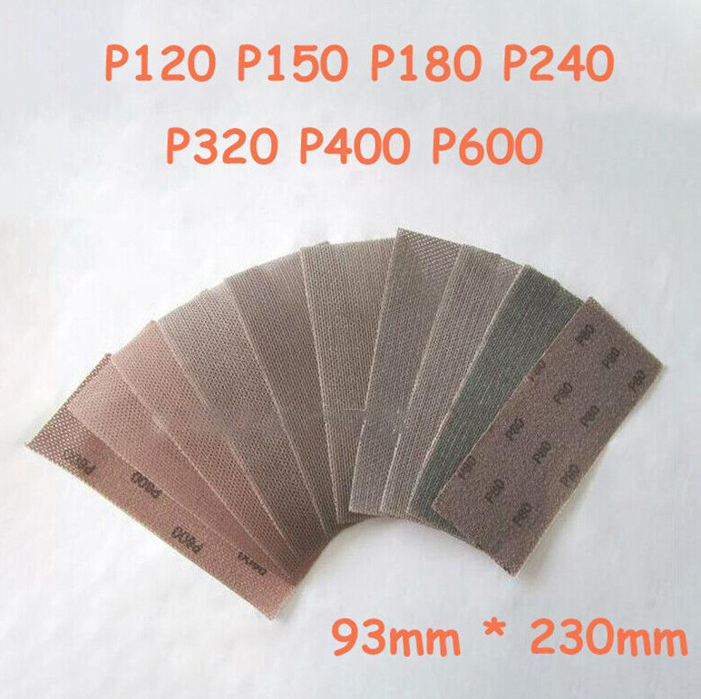 Sanding Sheet Mesh Abrasive Strips 93*230mm Sandpaper Grit 120 150 180 240 – 600