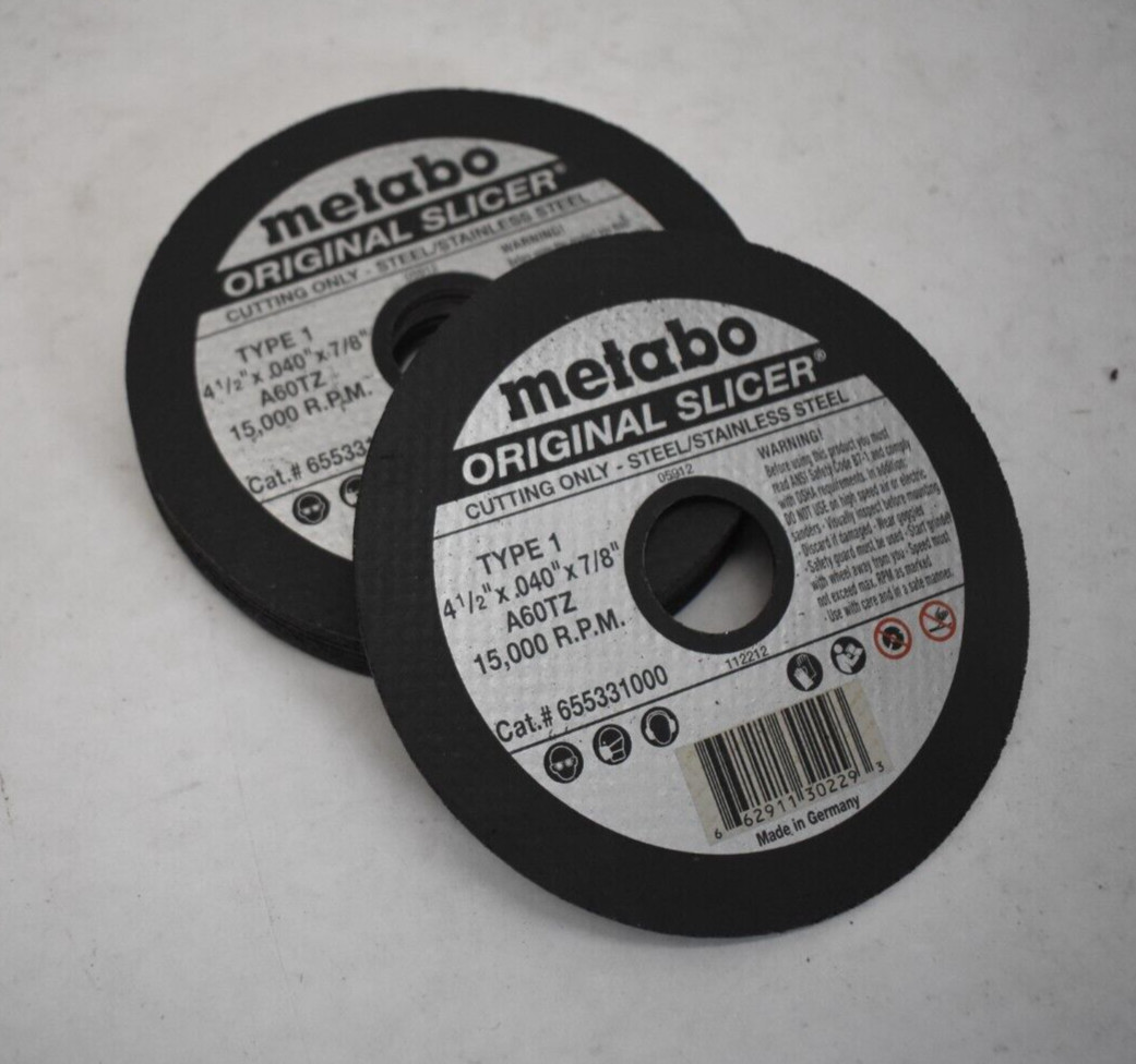 Metabo A60TZ 4-1/2″ x 0.040″ x 7/8″ Original Slicer Steel & Stainless Steel 10pk