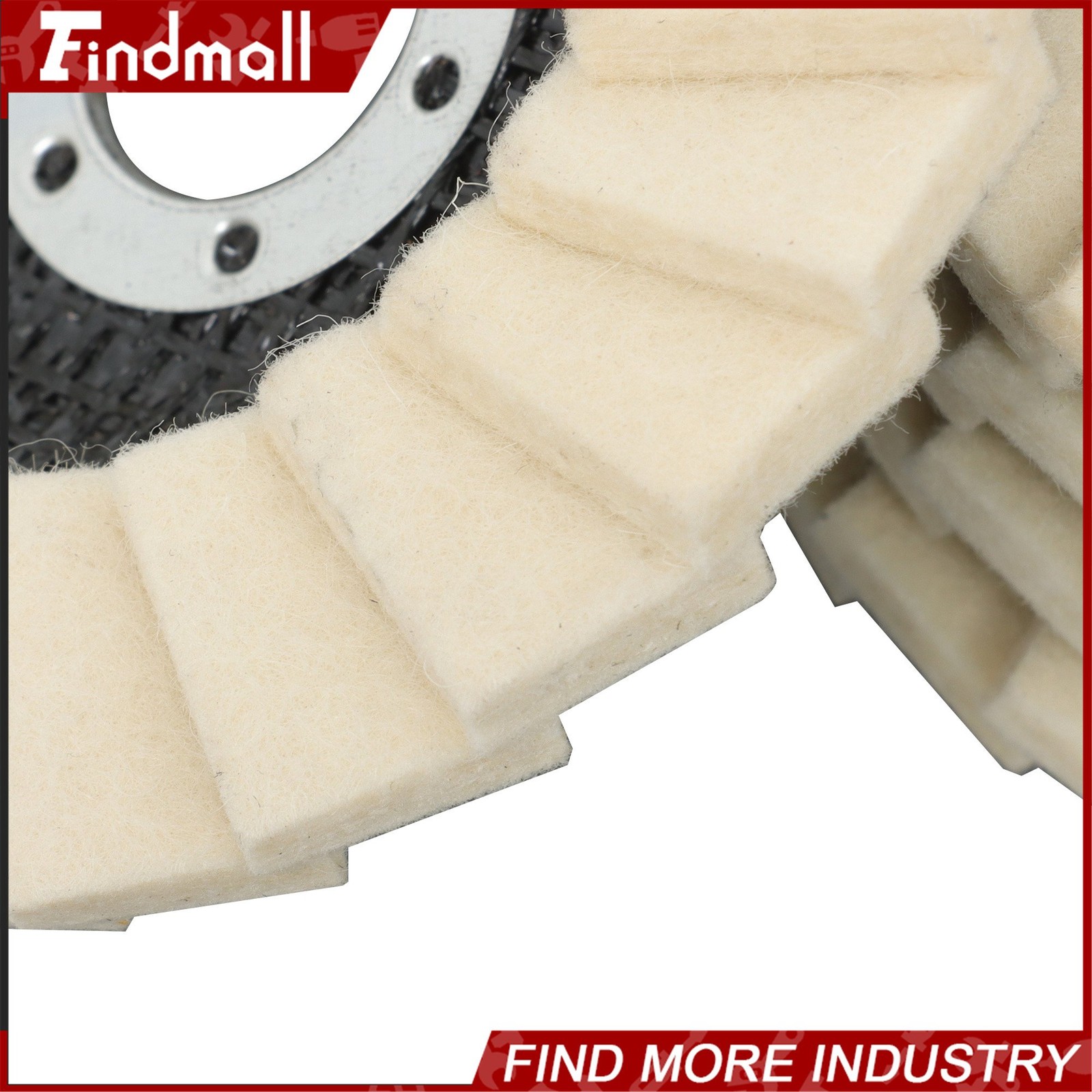 Findmall 8 Pcs Wool Polishing Wheel Disc and Polishing Compounds Set 4.5″ x 7/8″