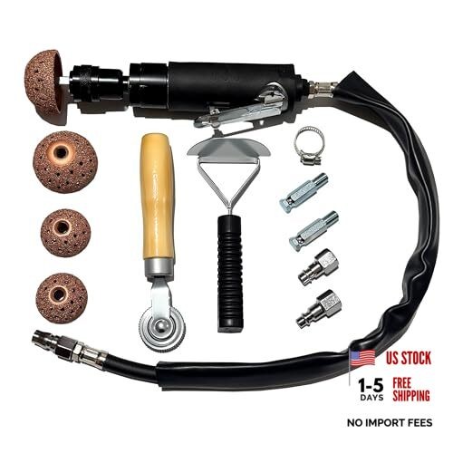 Car Air Tire Repair Polish Patch Tools Set, Include 2500rpm Low Speed Air Tire