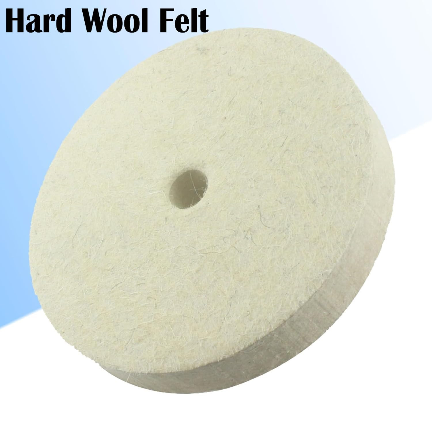 Ø6 X 1/2” Arbor Hole Coarse Wool Felt Buffing Wheels | 1 Inch Thick Compressed