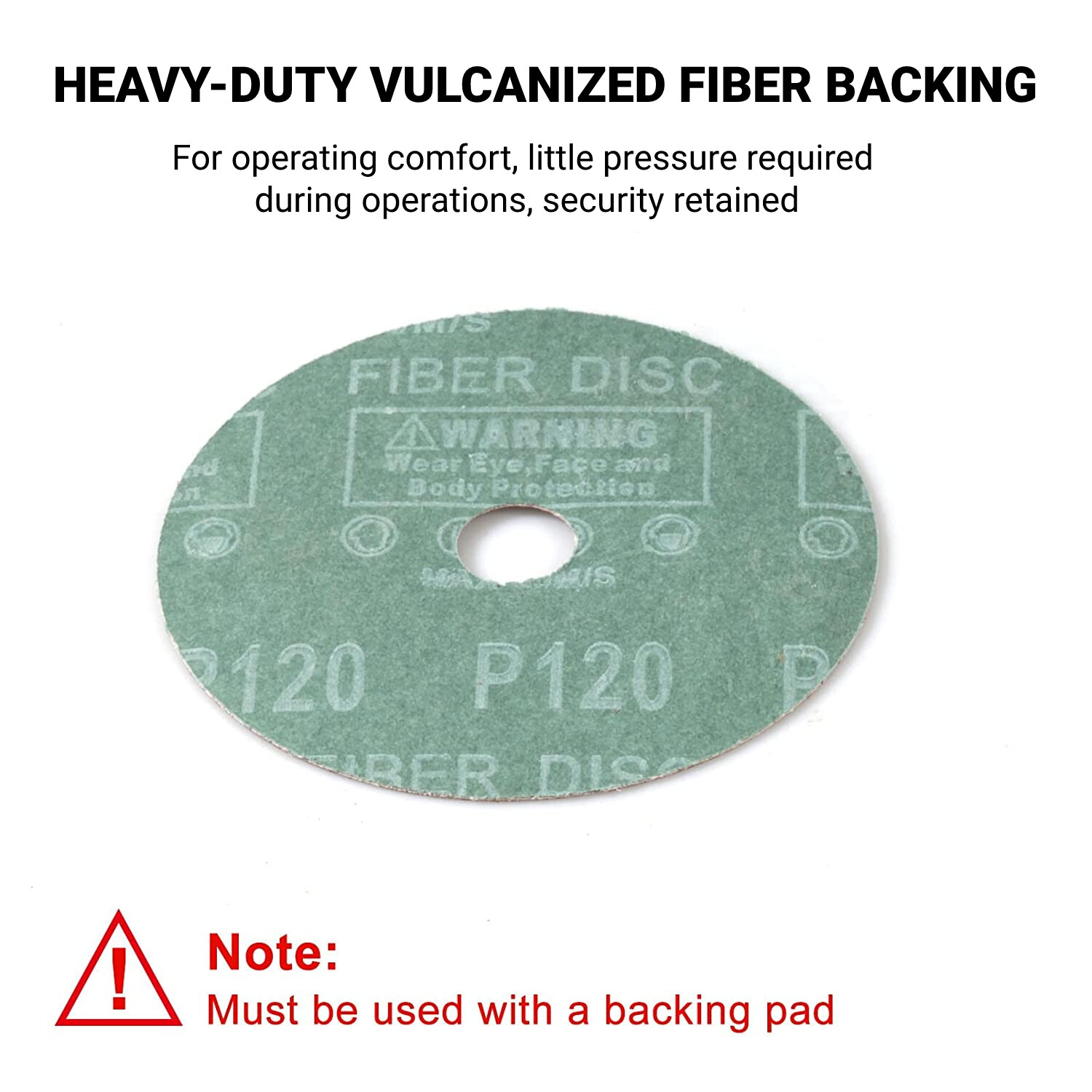 25 PCS 5″x 7/8″ Aluminum Oxide Resin Fiber Disc Center Hole P24-120 For Grinding