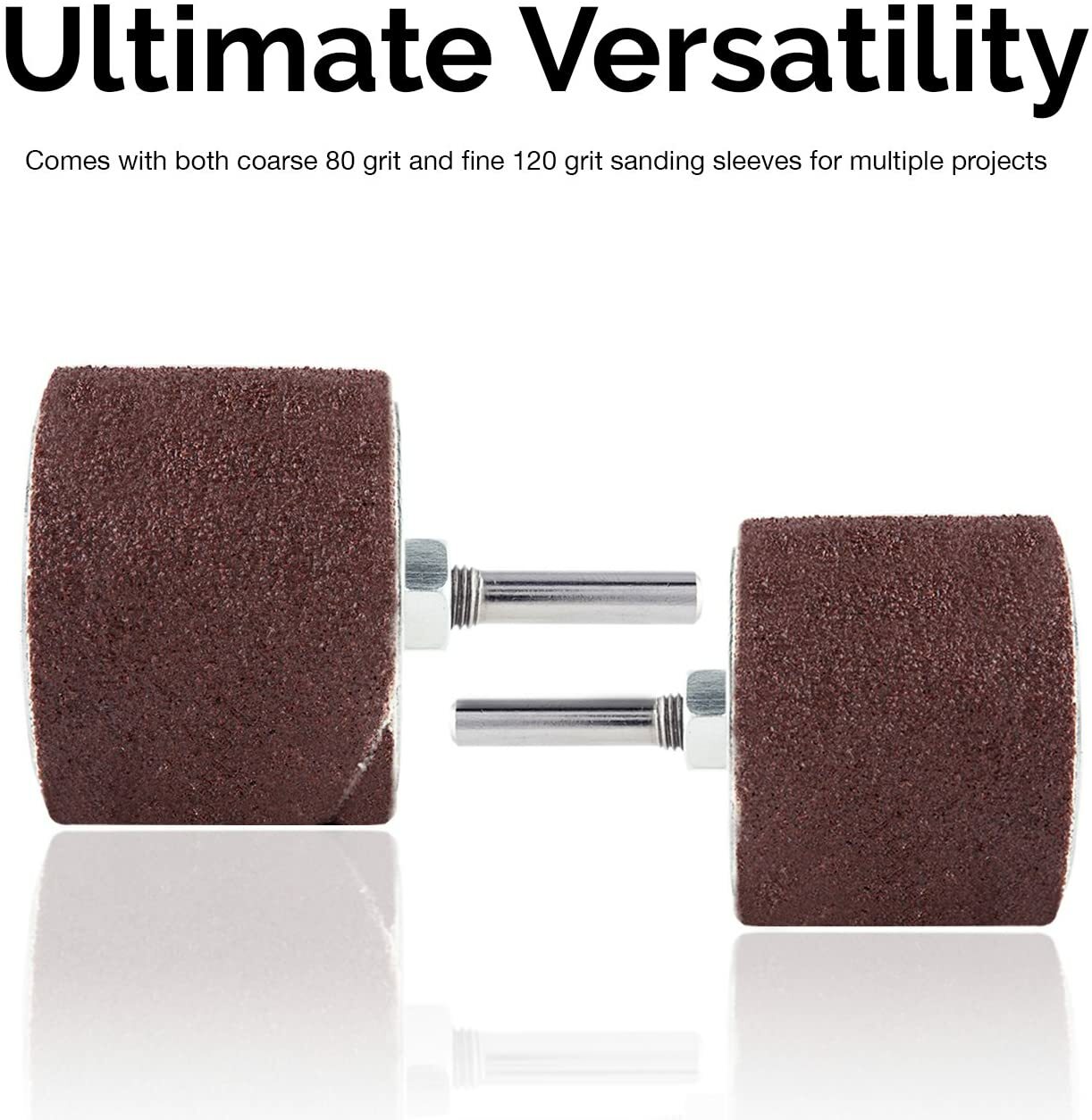25PC 1/2″ – 2″ Spindle Sanding Drum Kit Sleeves Set for Drill Press Sander Paper