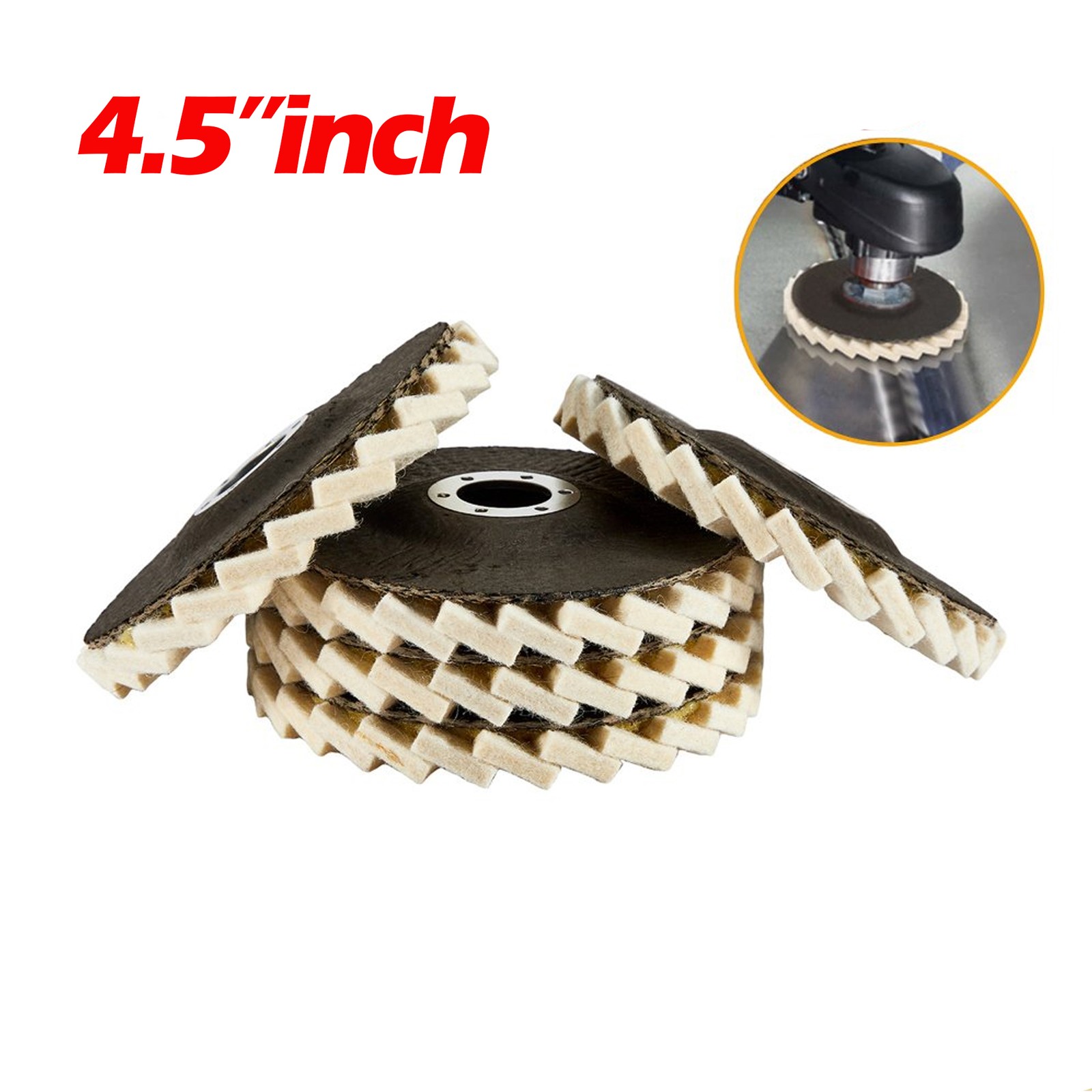 5PCS /10PCS Wool Polishing Wheels Buffer Pads Flap Felt Polishing Finishing Disc