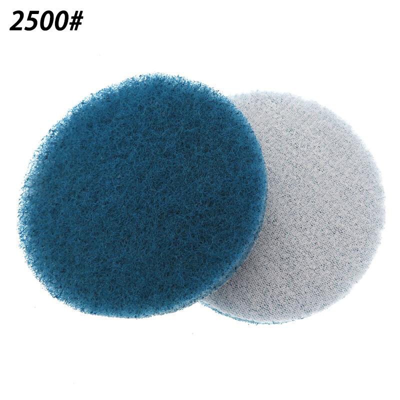 3″ 75mm Hook & Loop Scouring Pads Flocking Sanding Discs 240-3000 Grit Polishing