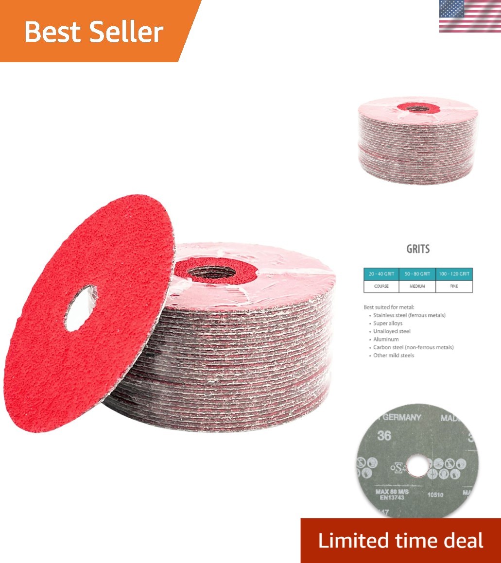 Self-Sharpening 5″ Ceramic Sanding Discs – 25 Count for Alloys & Metals