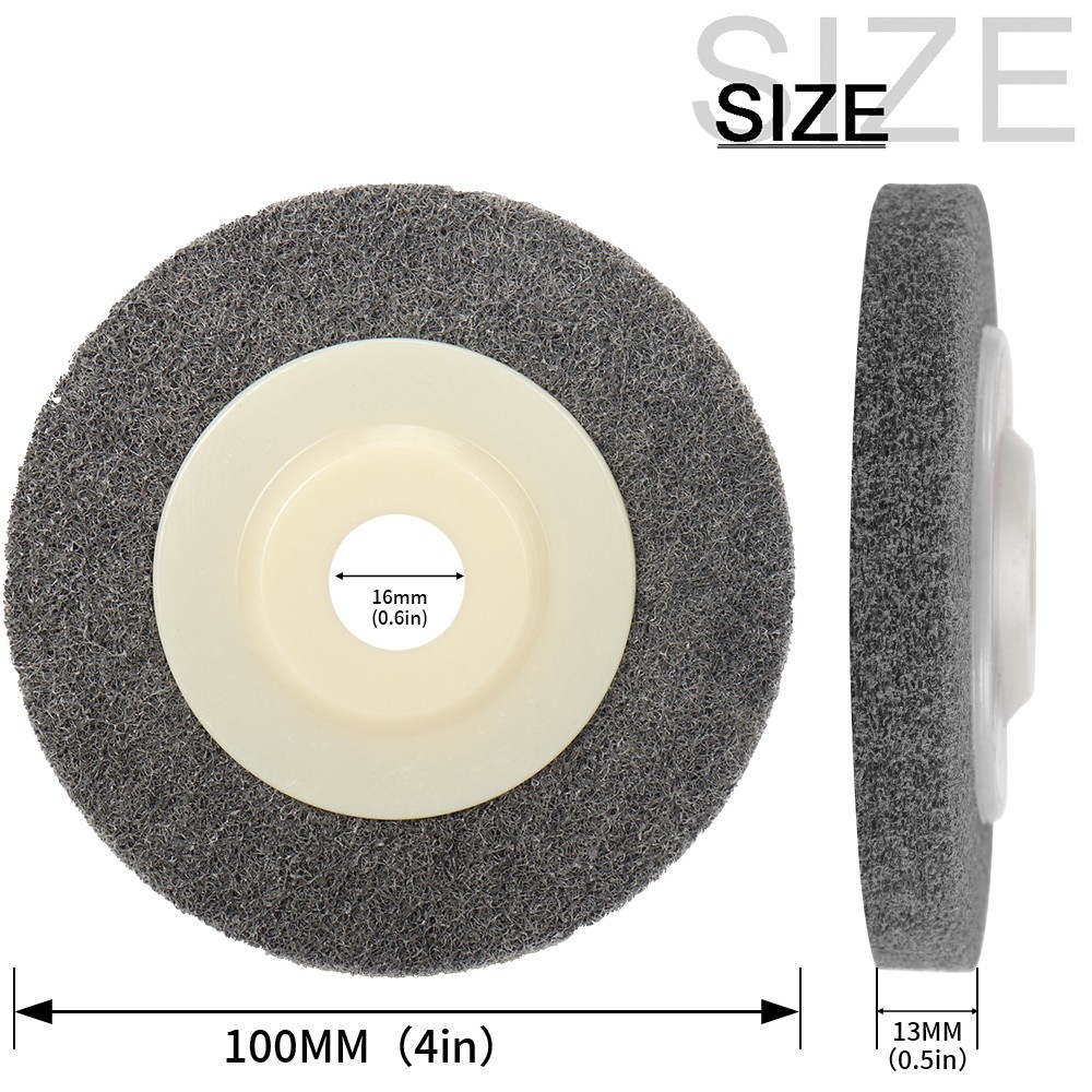Nylon Fiber Flat Abrasives Buffing Polishing Wheel Disc Pad 7P Hardness 5Pcs