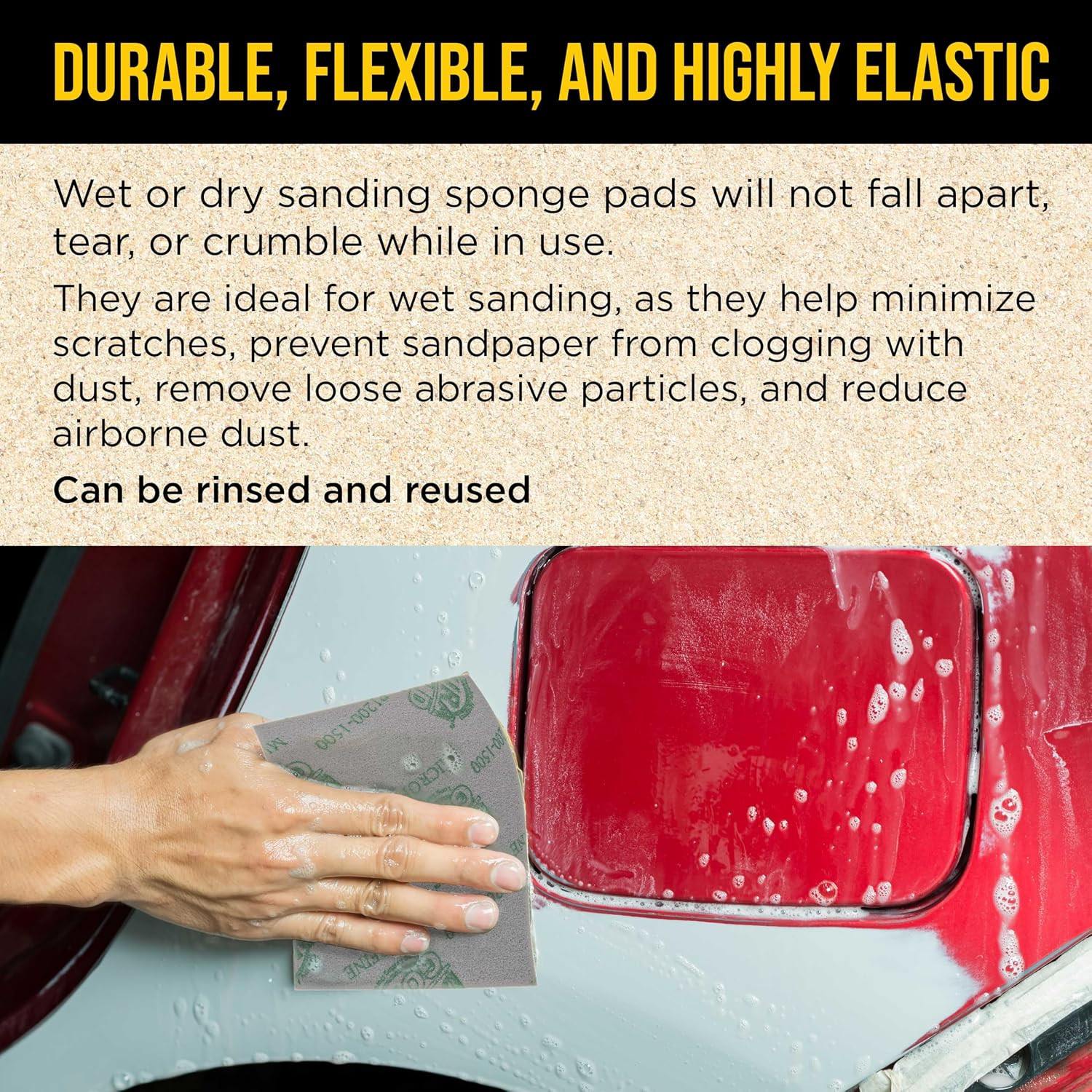 Double-Sided Sanding Sponge Grit Variety Pack, Box of 20, Grits 180, 240, 320, 4