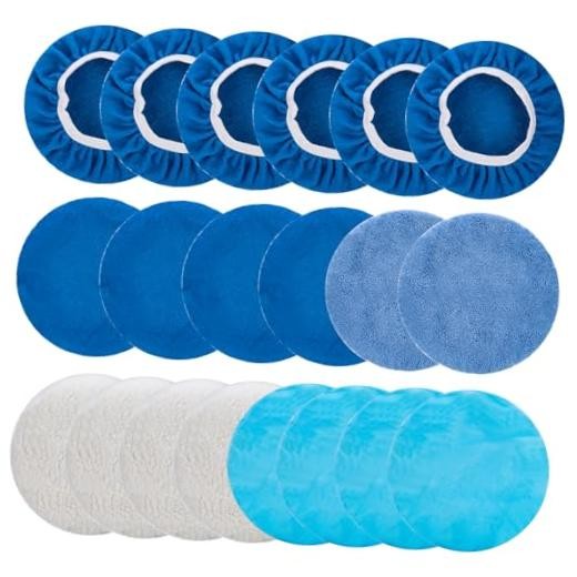 Buffing Pad for 10 Inch Car Polisher, Microfiber Wax 20 Pcs Car Polishing Pad