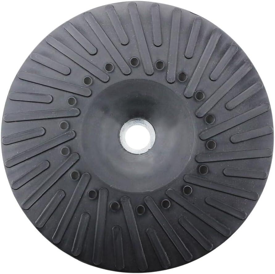 7″ x 5/8″-11 Resin Fiber Disc Backing Pad w/ Lock Nut for Angle Grinder Ribbed