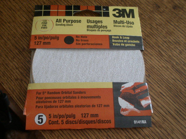 3M 5″ 5-Pack All Purpose 120-Grit Fine Sanding Discs 9141NA 3M 9141
