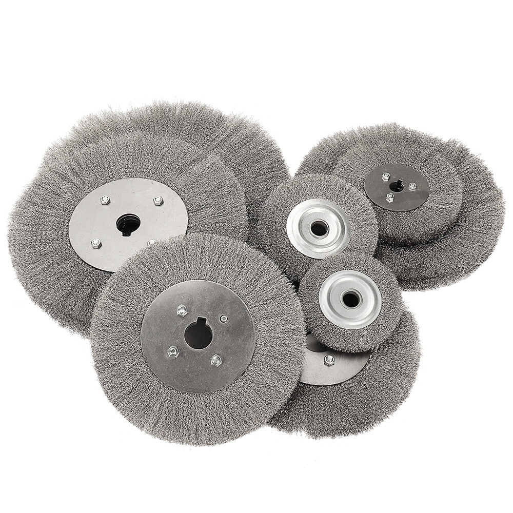 Stainless Steel Wire Wheels Brush Round For Bench Grinder 3″-12″ 0.15mm