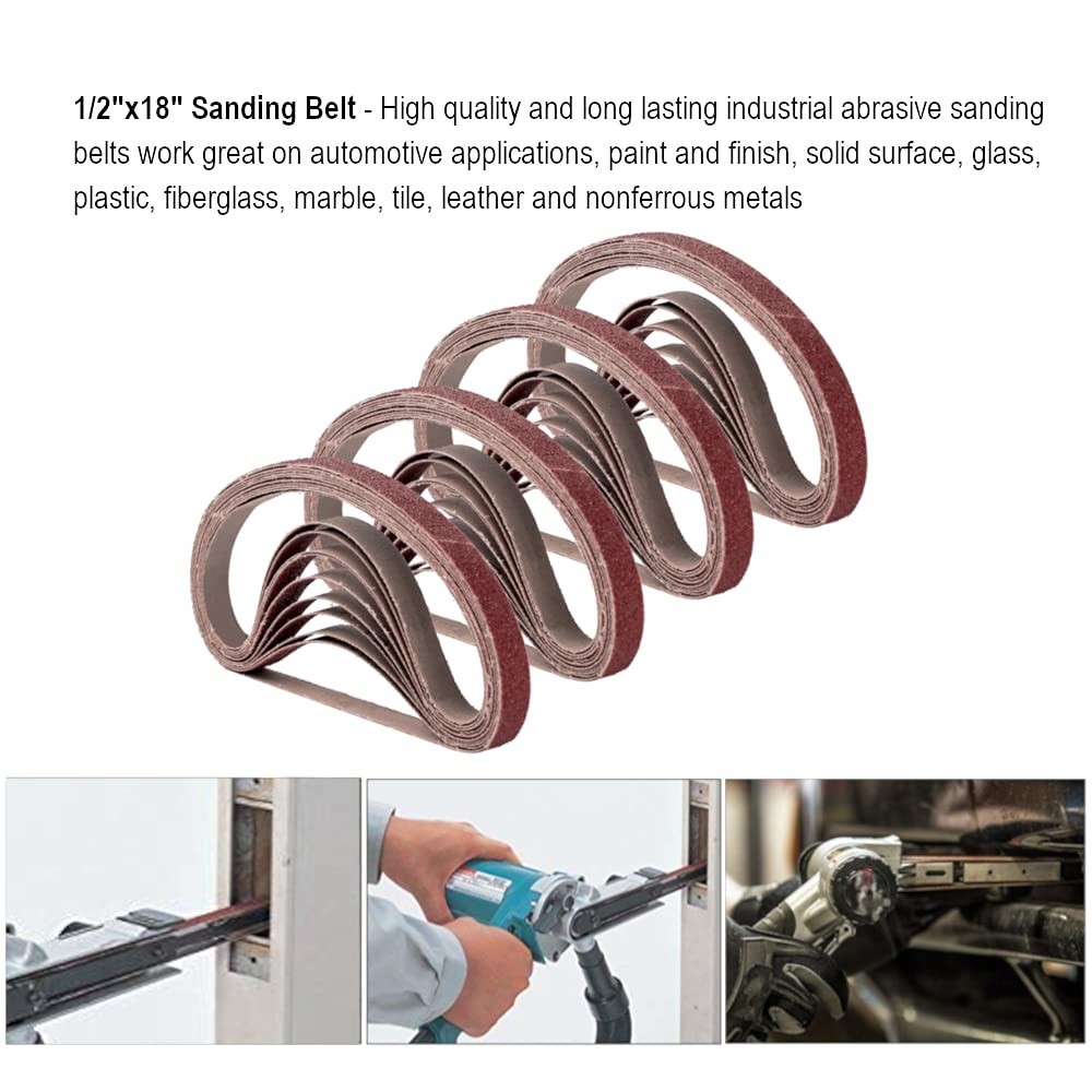 High-Quality 20 Count Sanding Belts – 60 to 240 Grits for DIY & Professional Use