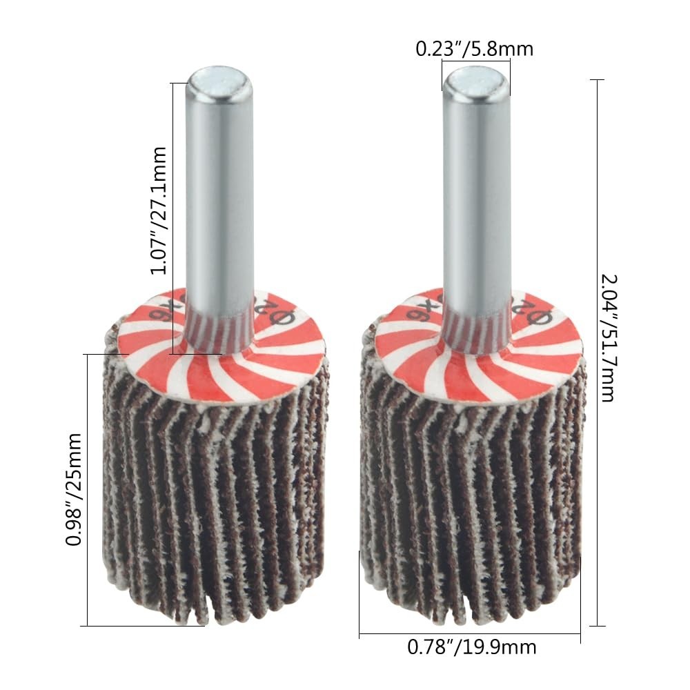 Versatile 10-Pack 3/4″ x 1″ Flap Wheels – High-Quality 80 Grit for Wood & Metal