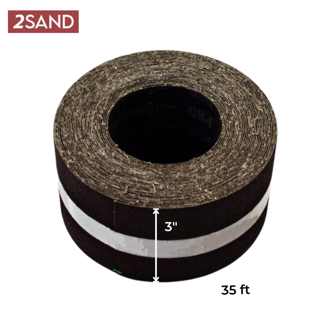 2SAND 4 in x 75 ft Aluminum Oxide Drum Sander Sandpaper Roll Choose Grit