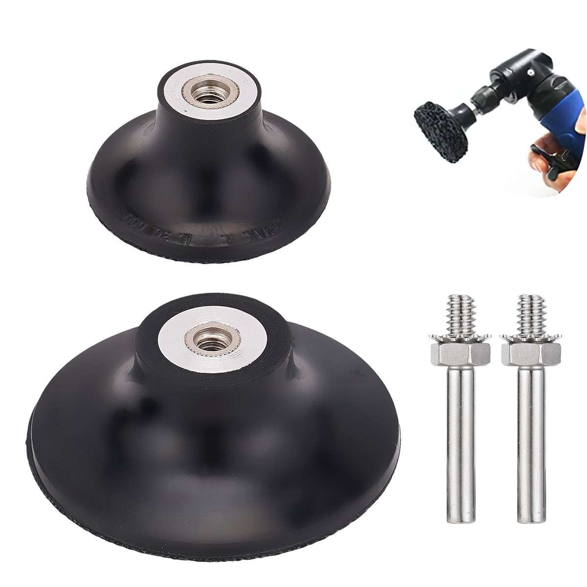 1/2pcs 1/4″ Shank Roll Lock 2/3in Sanding Disc Pad Holder for Die Grinder Dril