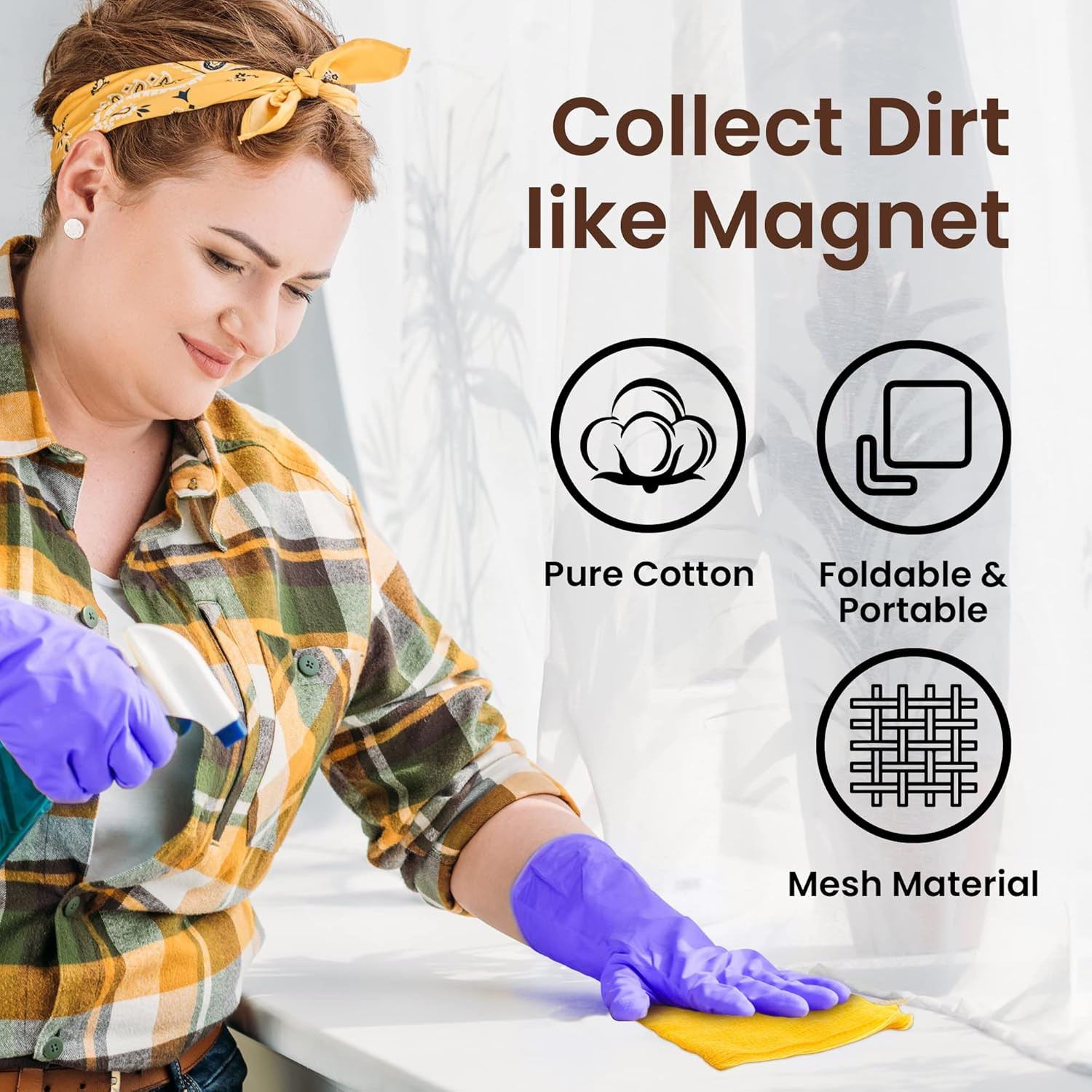 Tack Cloths – 6 Pcs, Remove Dust, Sanding Particles, Clean & Polish, Ideal for W