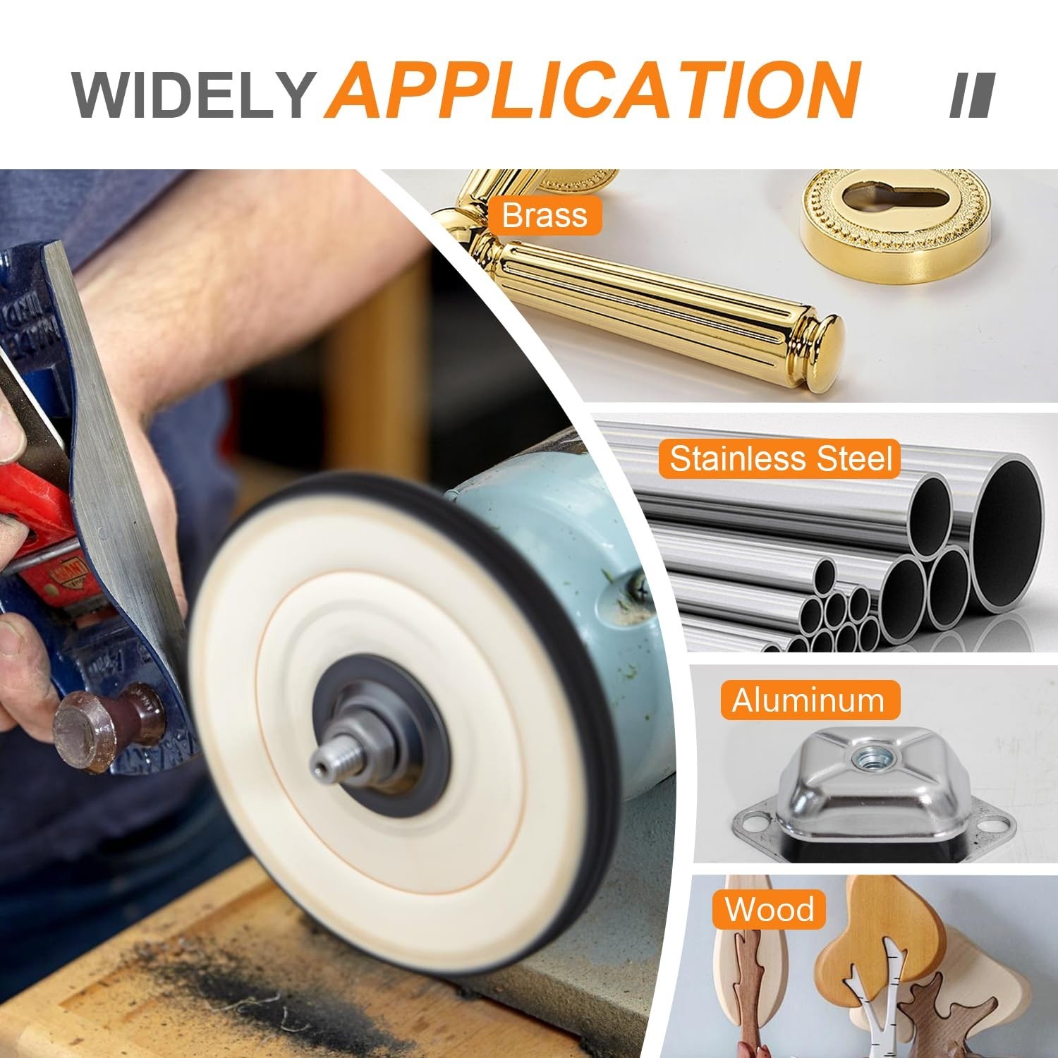 Easy Install 6 Inch Buffing Polishing Wheel Set – 2 PCS for Bench Grinders