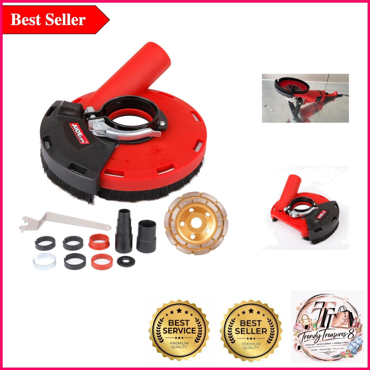 Surface Grinding Dust Shroud for Angle Grinders 125mm – Universal Fit & Dust …