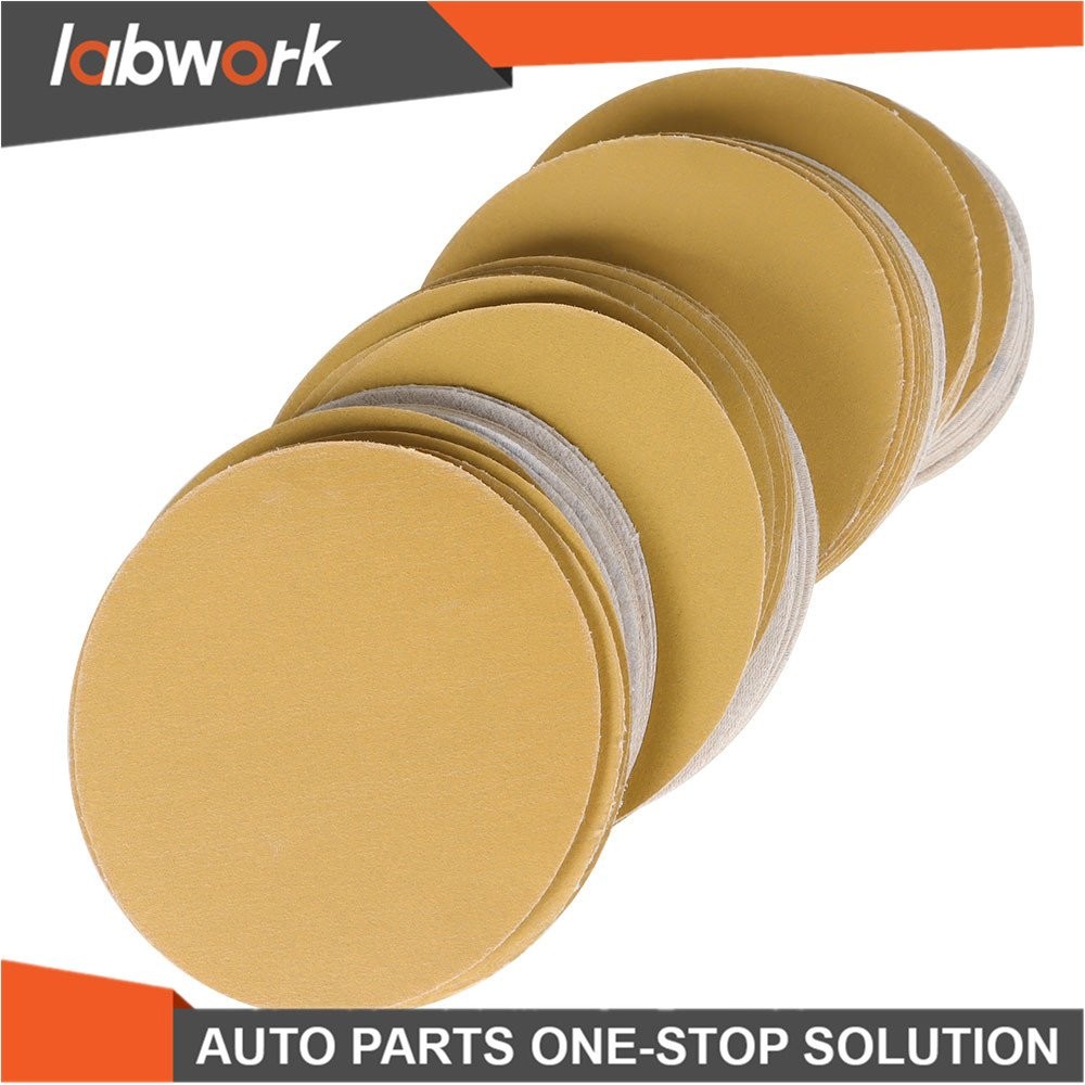 Labwork Sanding Disc NO-Hole Hook & Loop Grit 320 Sand Paper 100 Pieces 5″
