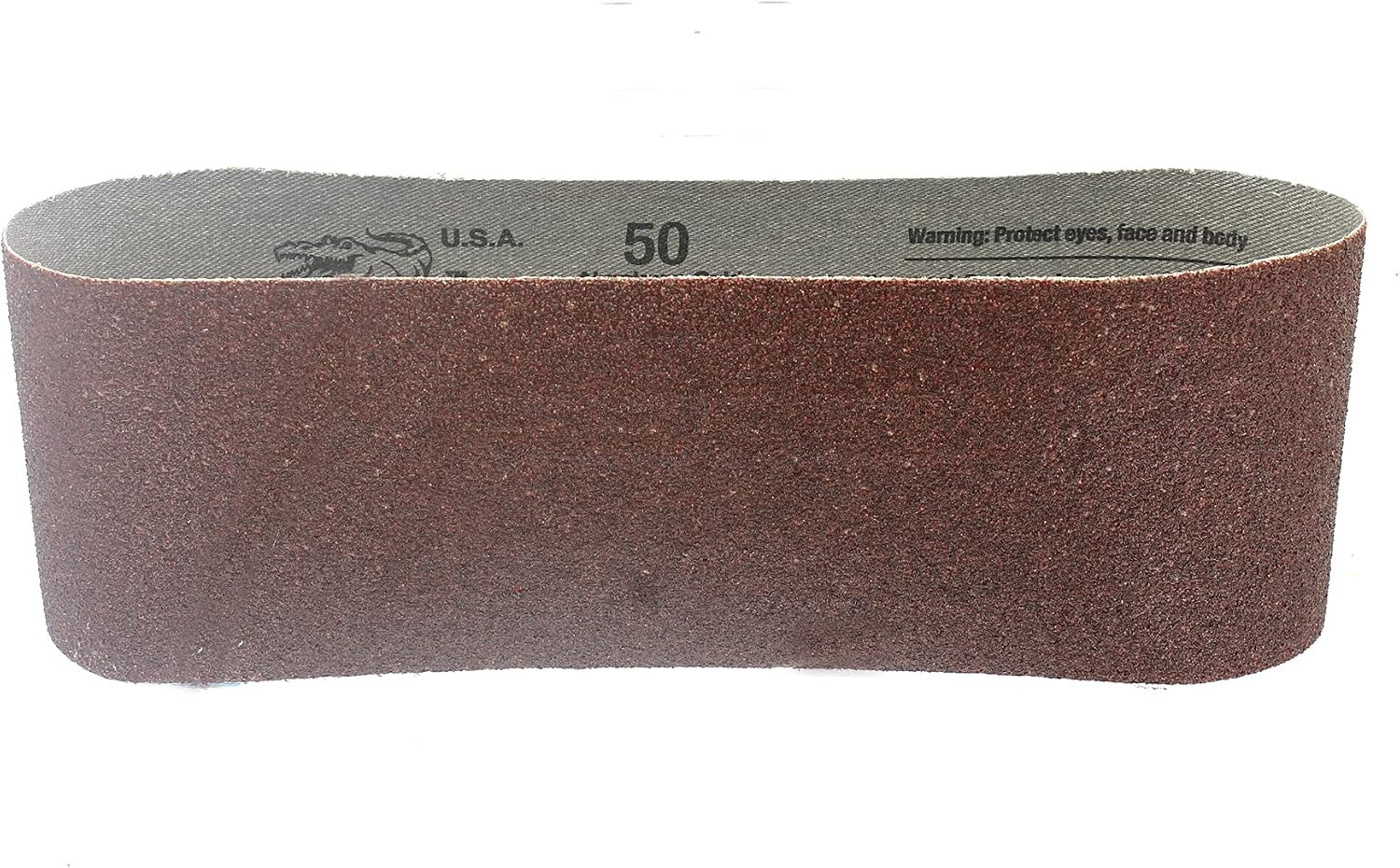 3″ X 18″ Red Resin Aluminum Oxide Sanding Belts, 50 Grit, 5 Pack