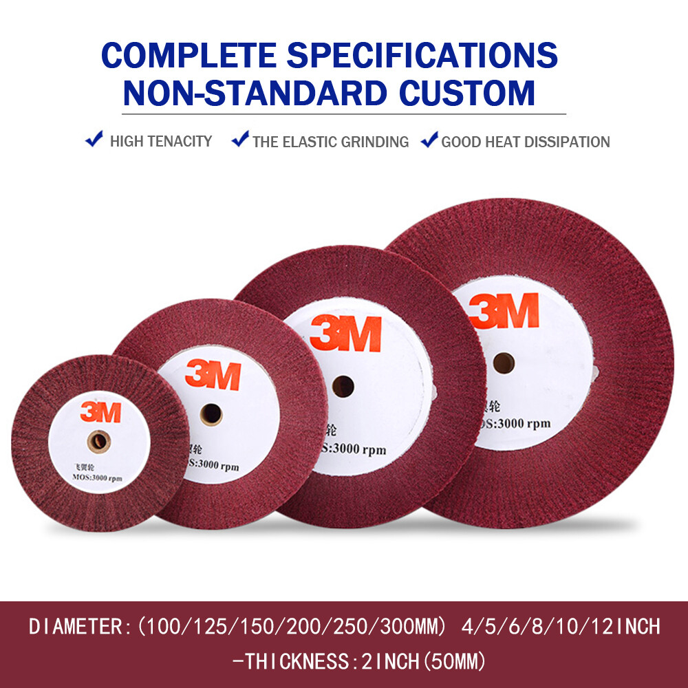 Non-woven Nylon Flap Polishing Wheel Disc 20mm Inner Hole For Bench Grinder 320#