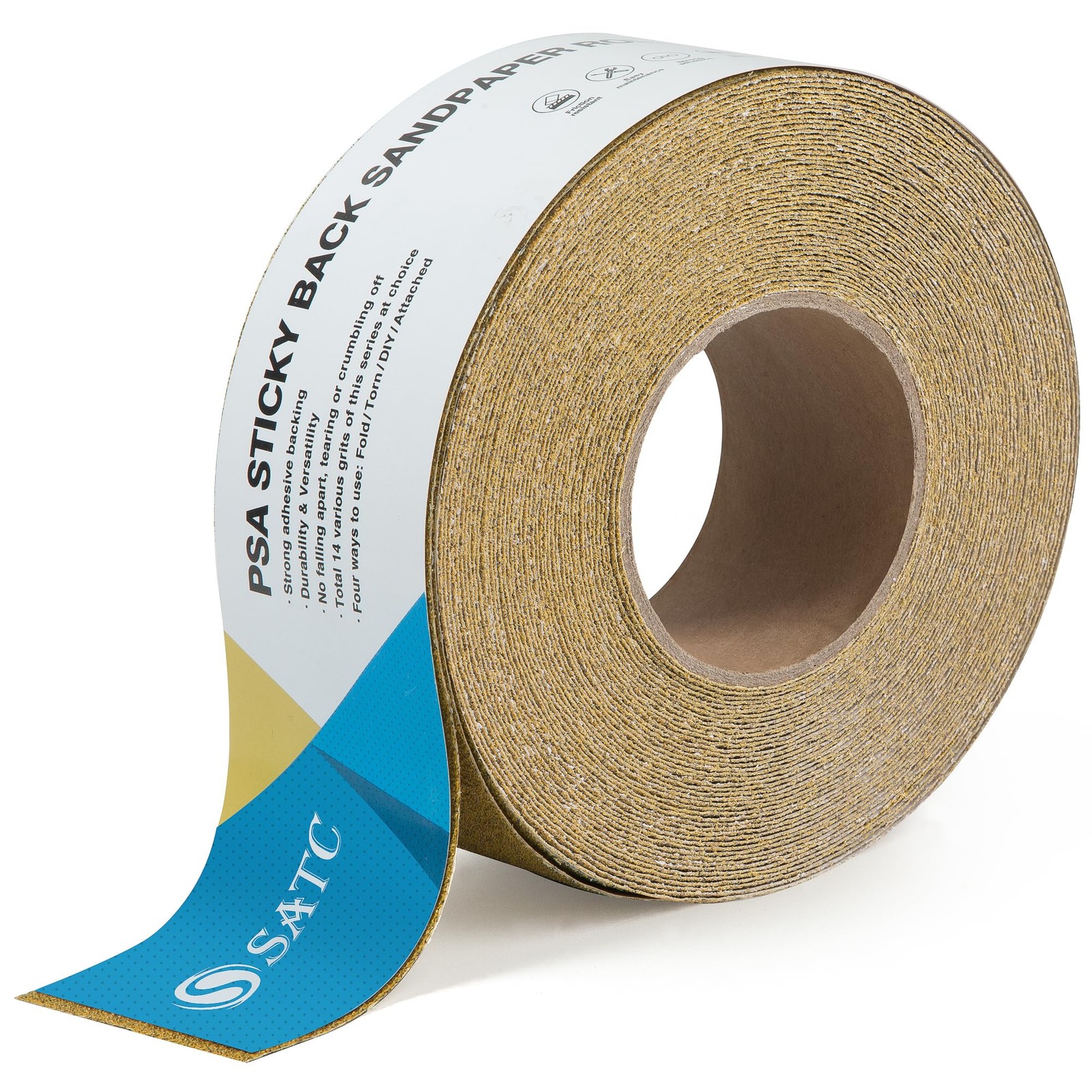 S SATC 40 Grit PSA Longboard Sandpaper 20 Yard Long 40 Zirconia Alumina