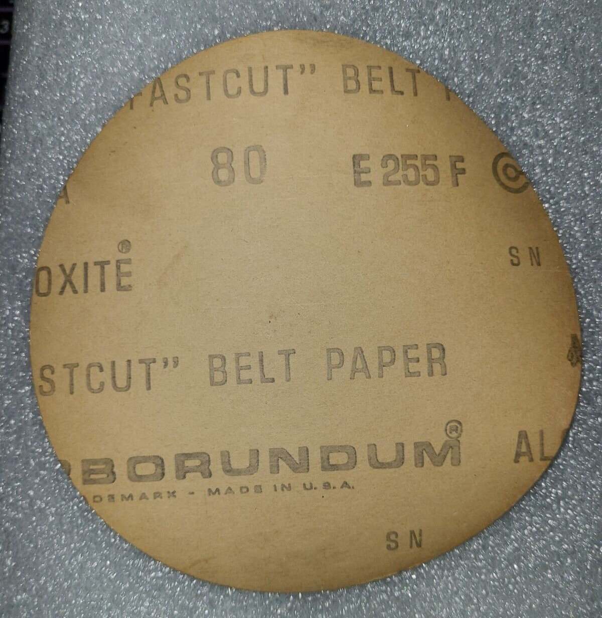 50 Discs Carborundum Abrasives 6″ Dia Gold Aluminum Oxide Resin 80 Grit E255F