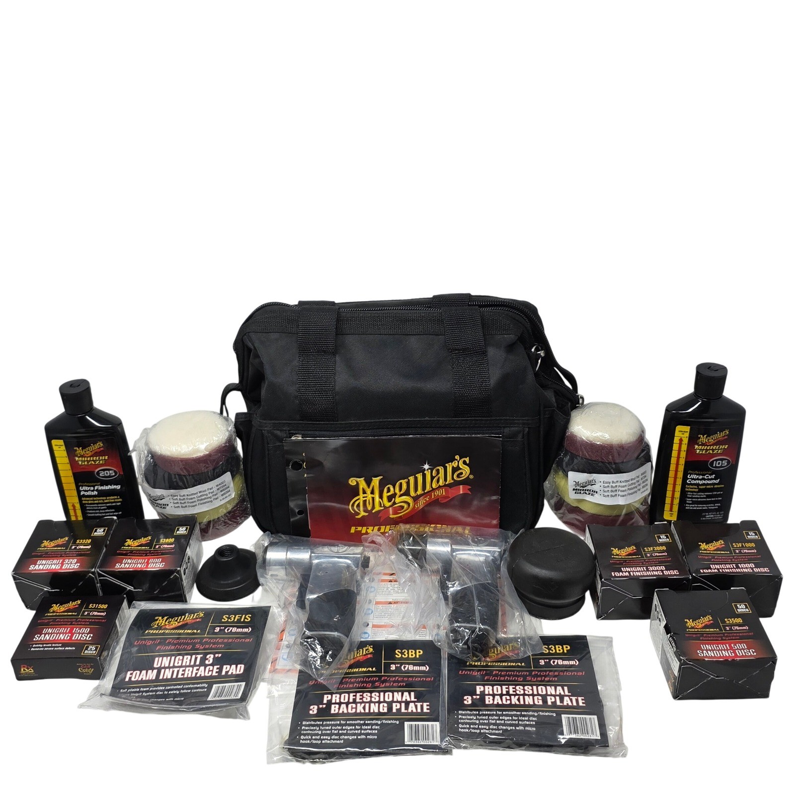Meguiar’s Professional Unigrit Finishing System Kit CP Polishers Sanding Discs