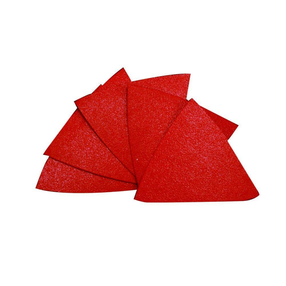 Triangle Detail Sanding Sheet 60-Grit 2-7/8in x 2-7/8in 10-PACK StickFast Backin