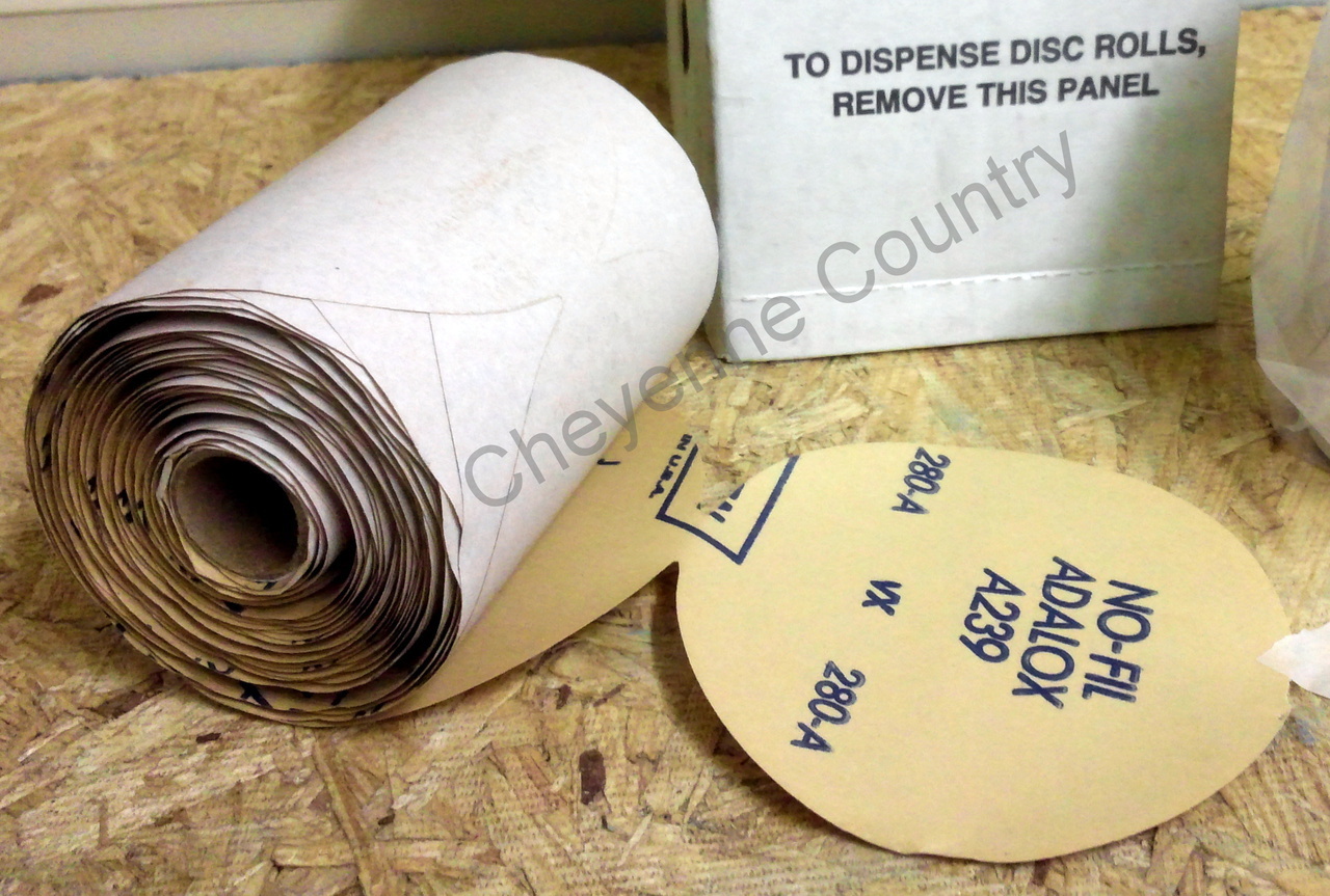 250 pcs Stick-On 5″ no hole 280 grit sanding disc Norton 32701